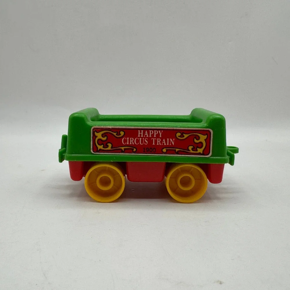 Happy Circus Train 1900 Toy Car Kids Green Red Yellow Plastic Wagon Replacement